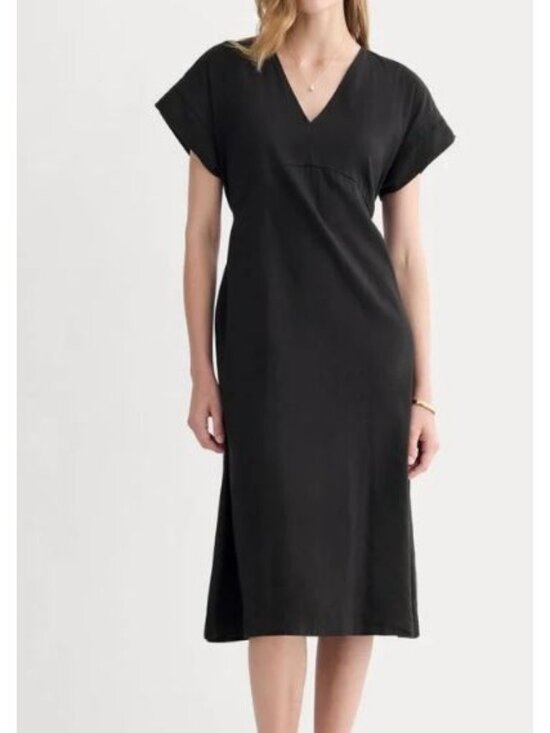 Everlane Dresses & Skirts - Everlane The Tie-Back Dress in Stretch Linen Black Size 6 NWT